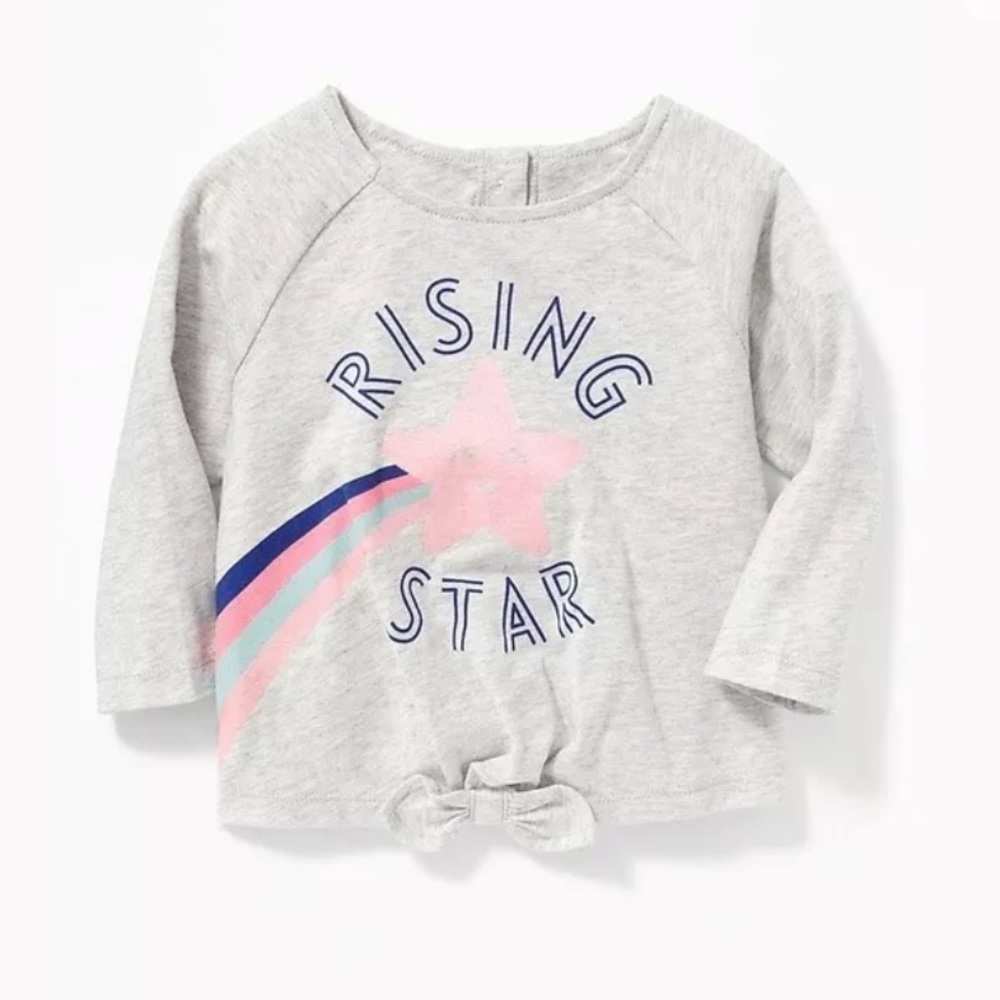 Old Navy Graphic Bow-Tie Hem Tee for Baby Girl